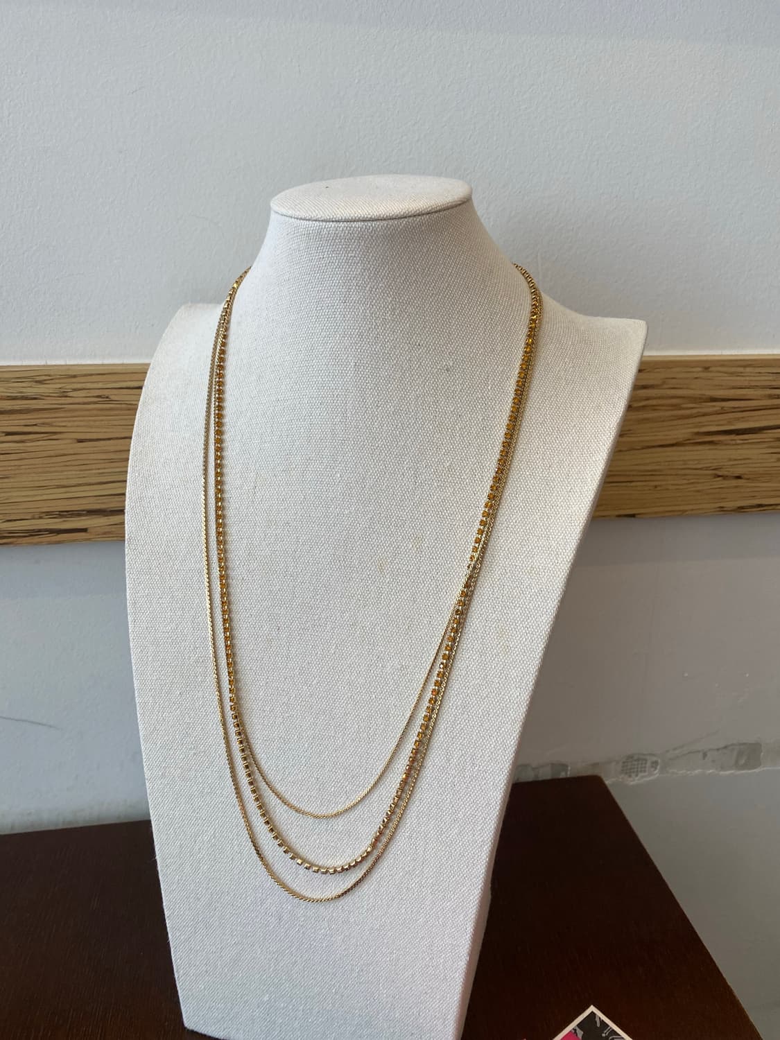 빈티지ㅜ골드 큐빅 레이어드 목걸이 상품이미지7