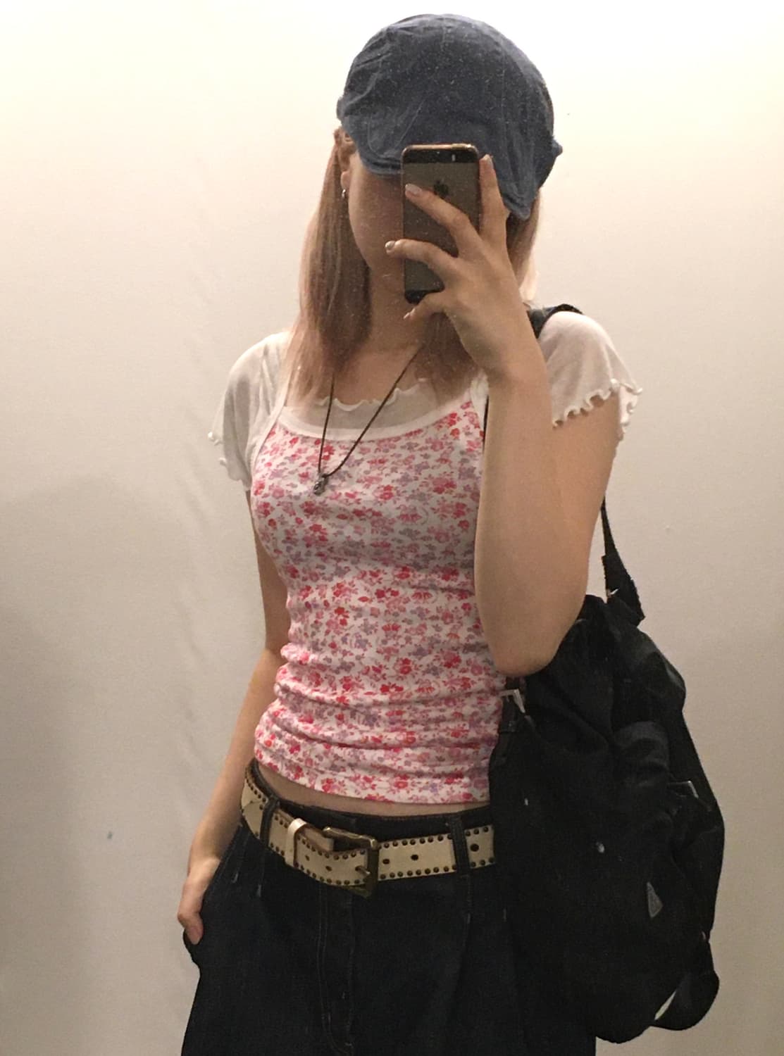 일본빈티지 잔꽃 슬리브리스 상품이미지3