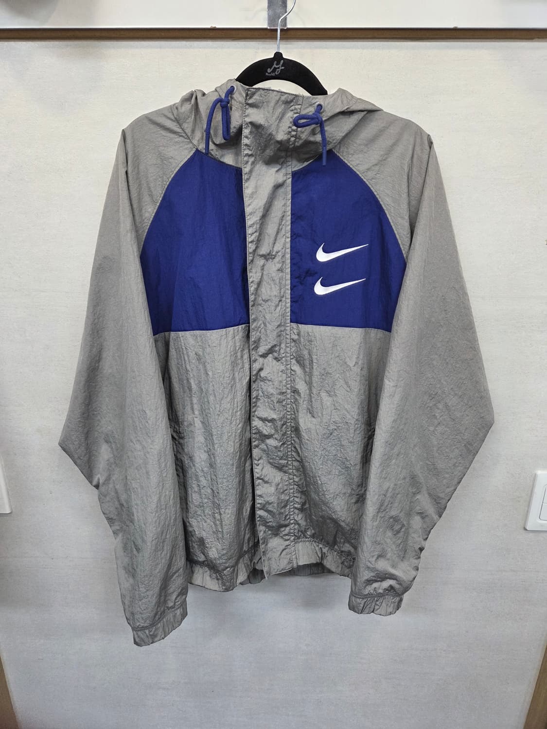 나이키 더블스우시 메탈그레이 바람막이 자켓 xl 상품이미지1