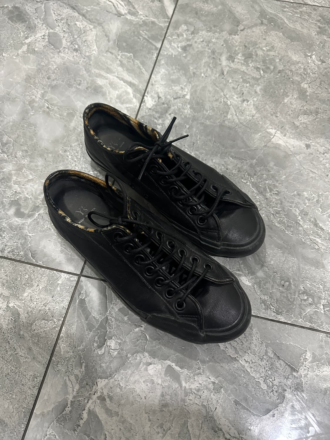 요지야마모토 레더 스니커즈 상품이미지1