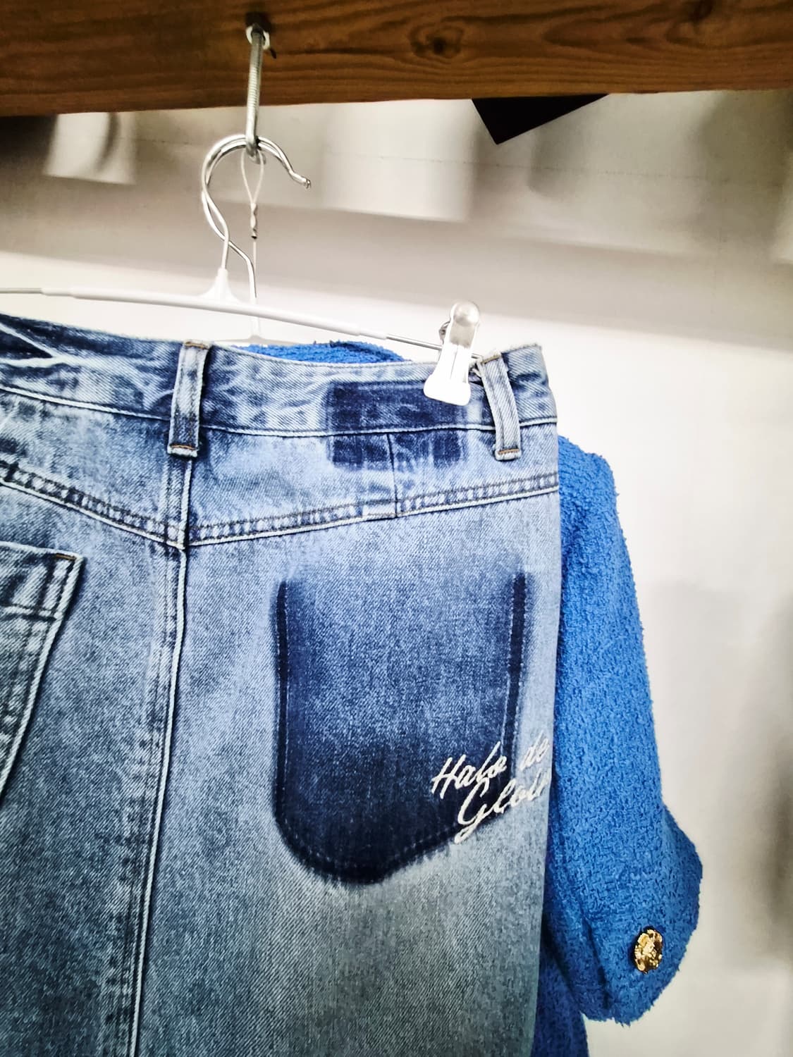 듀엘 여름 반팔 트위드자켓. 보브 데님스커트 상품이미지9