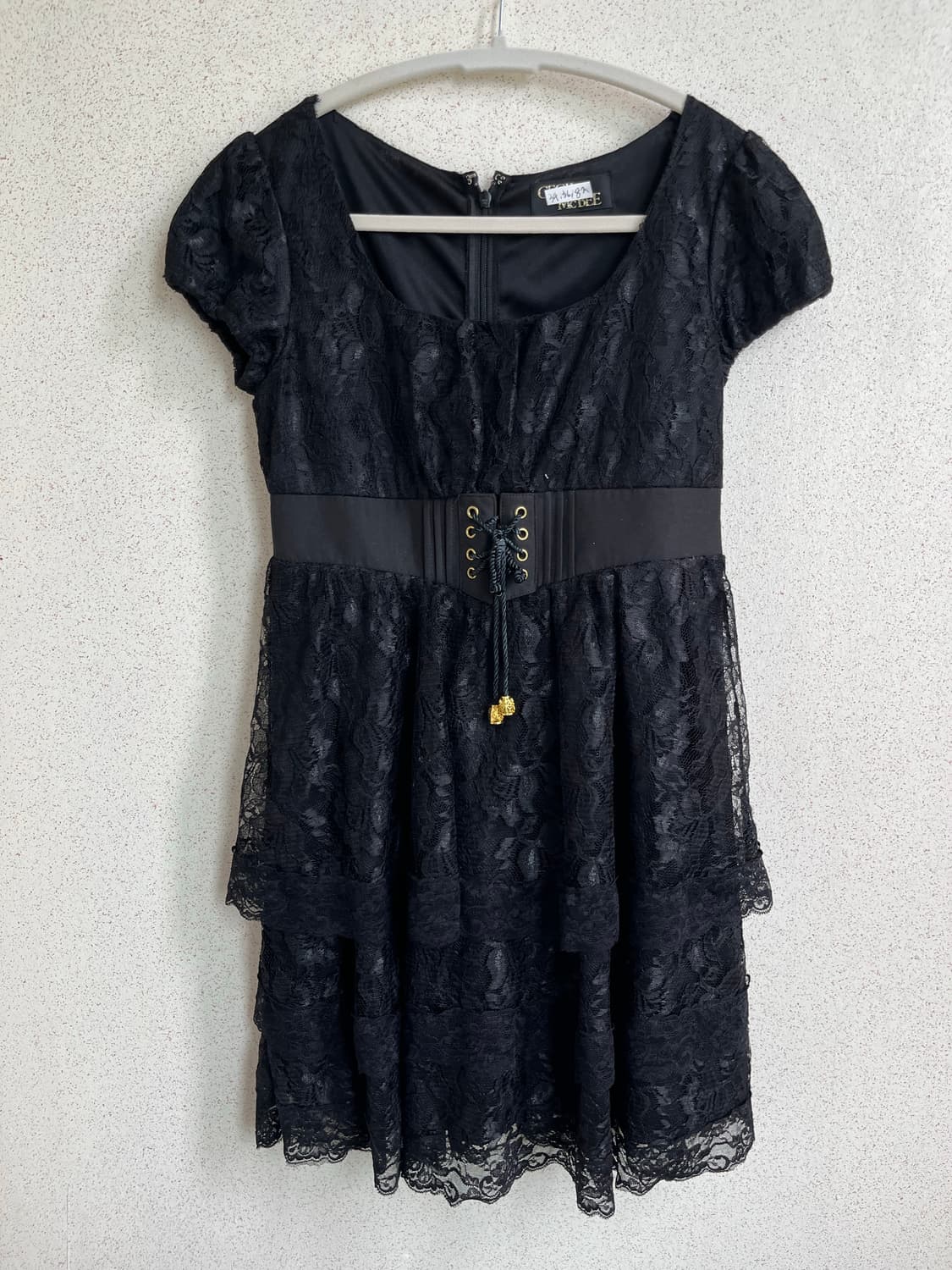 Cecil Mcbee Jpn vtg 블랙 레이스 코르셋 드레스  상품이미지1