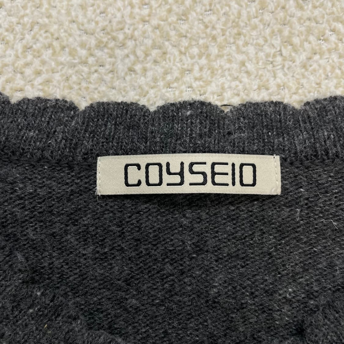 코이세이오 플라워 버튼 가디건 그레이 상품이미지5