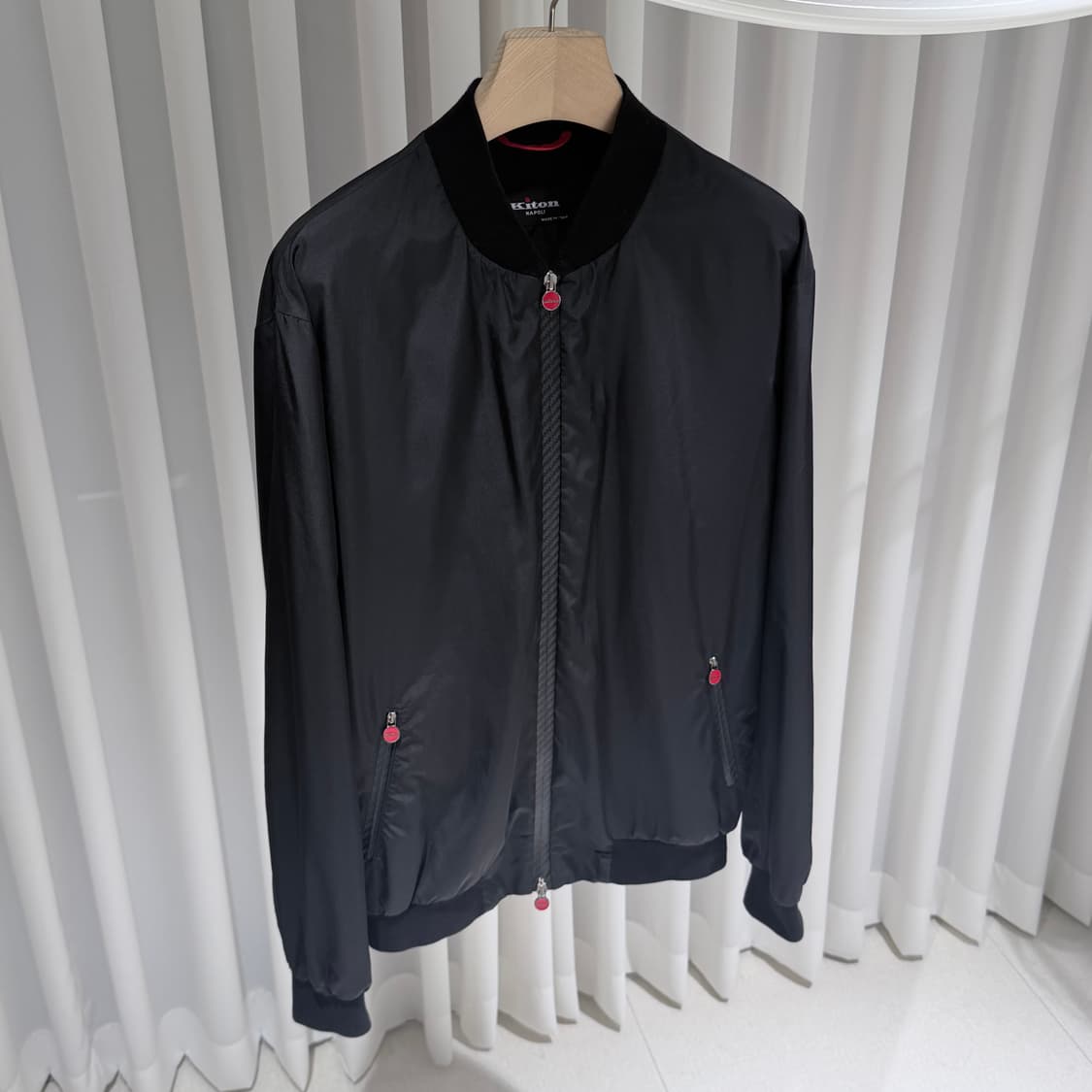 (A+/56) / 키톤 시마 나일론 블루종 봄버 자켓 블랙 상품이미지3