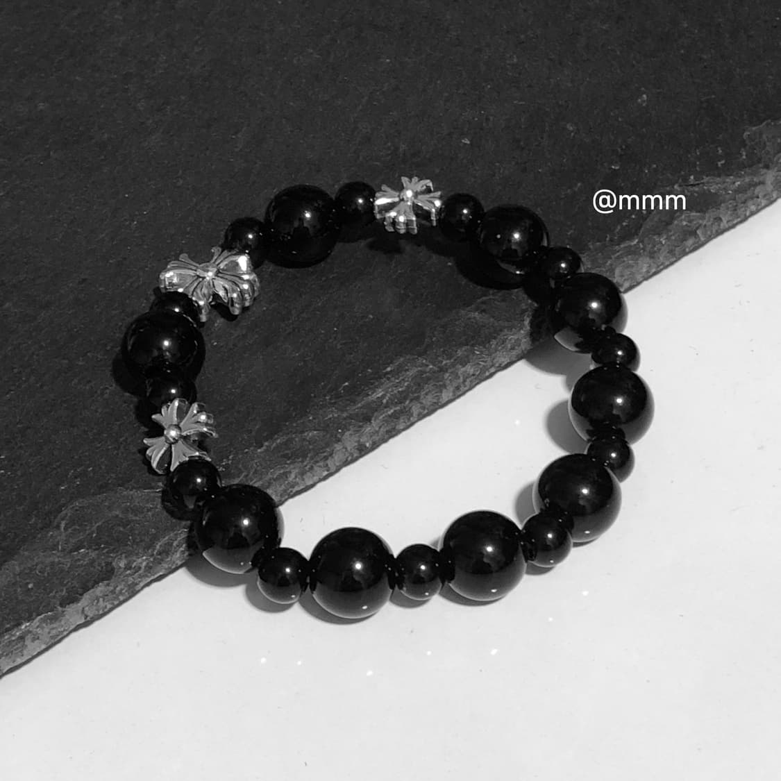 (Unisex) 크로스 스톤볼 팔찌3 상품이미지6