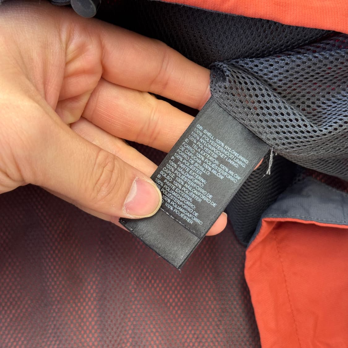 노스페이스 해외판 오렌지브라운 배색 바람막이 XL 상품이미지8