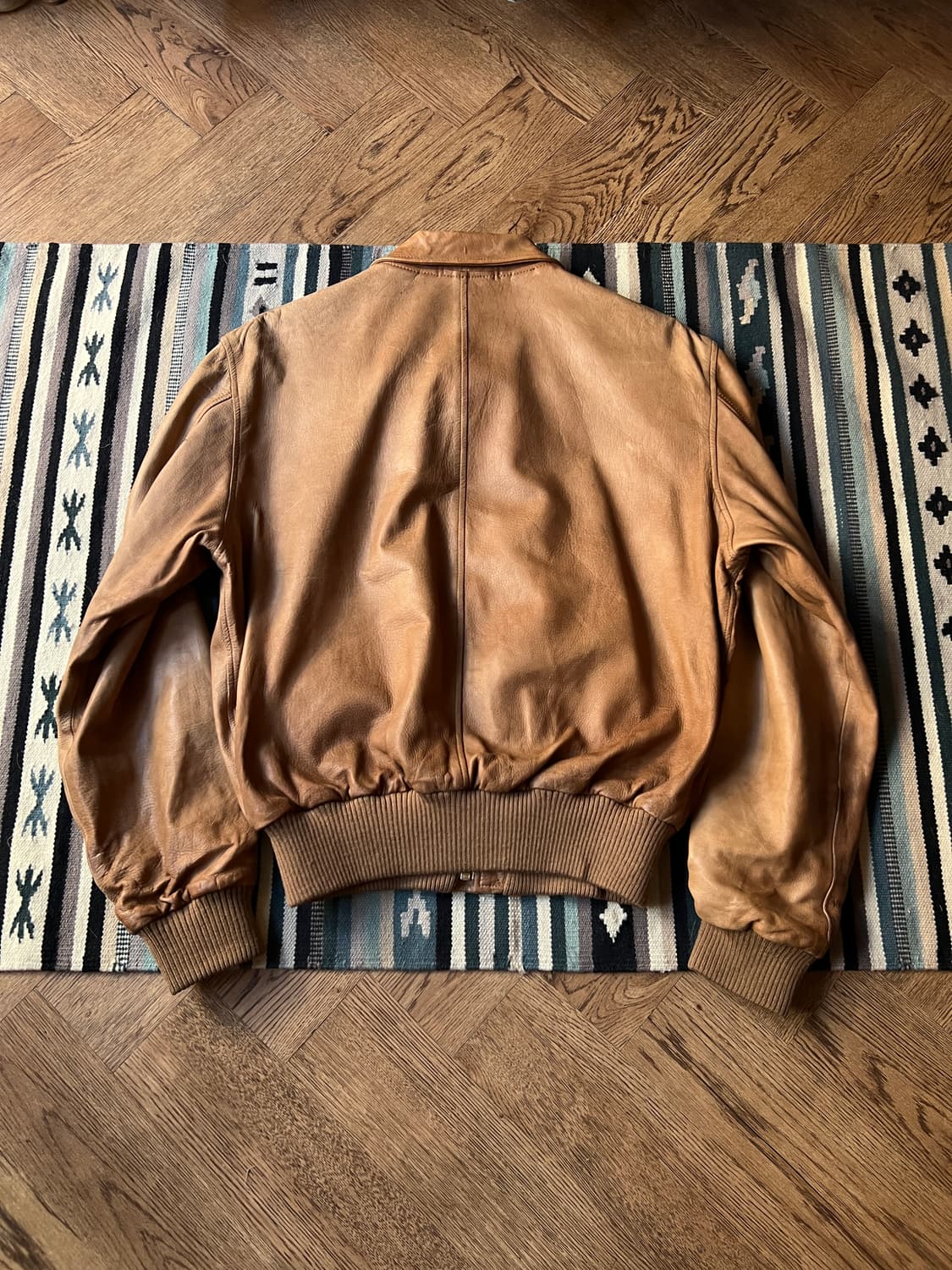 [M]90's 폴로 랄프로렌 A-2 레더 플라이트 자켓 상품이미지7