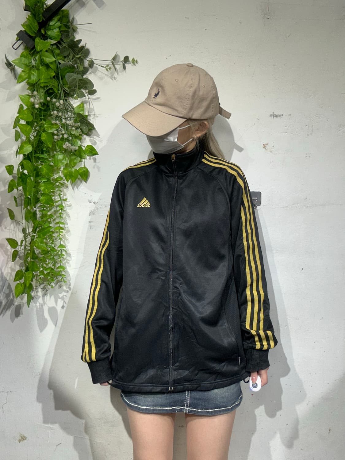 아디다스 블랙 골드 삼선 트랙탑 져지 M 상품이미지4