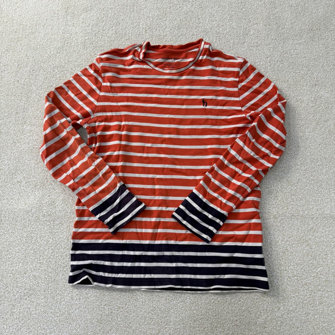 [105] 헤지스 오렌지 스프라이트 긴팔 티셔츠 0108T1 상품이미지1