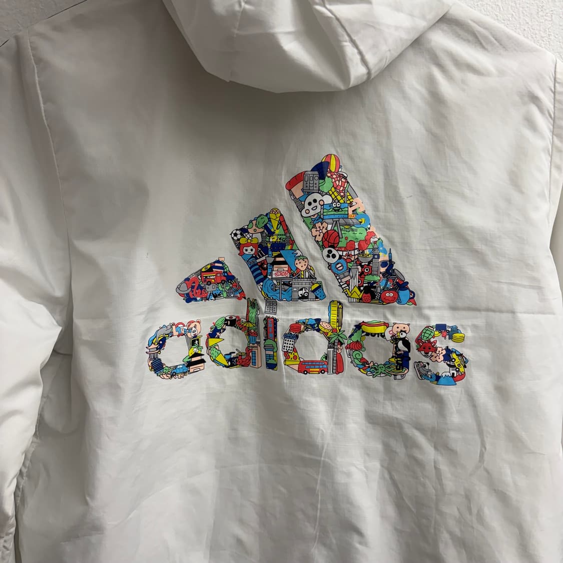 아디다스X클레오부스 화이트 윈드브레이커 자켓(160) 상품이미지3