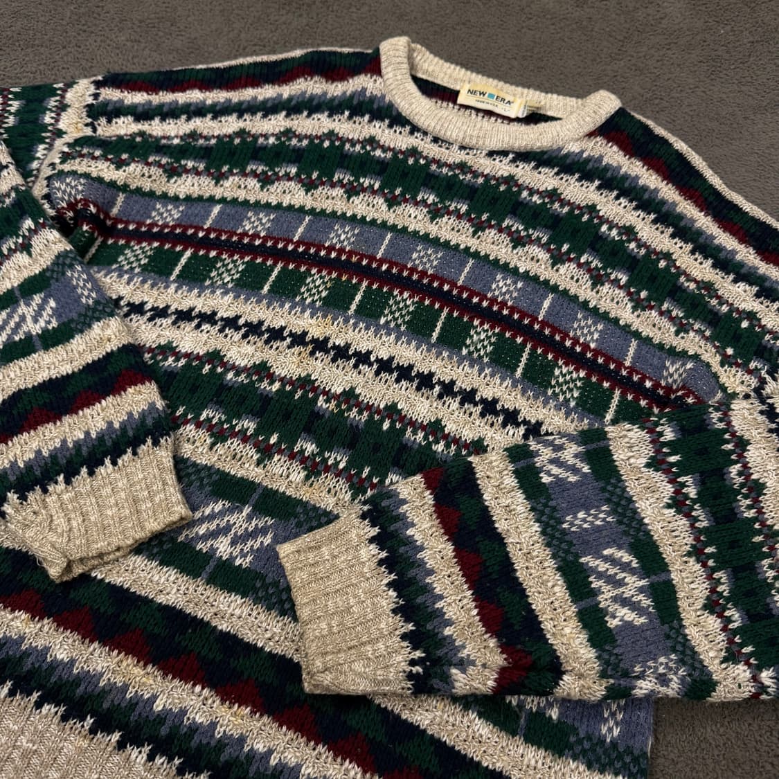 [ 정품/L ] 뉴에라 빈티지 케이블 니트티 상품이미지1