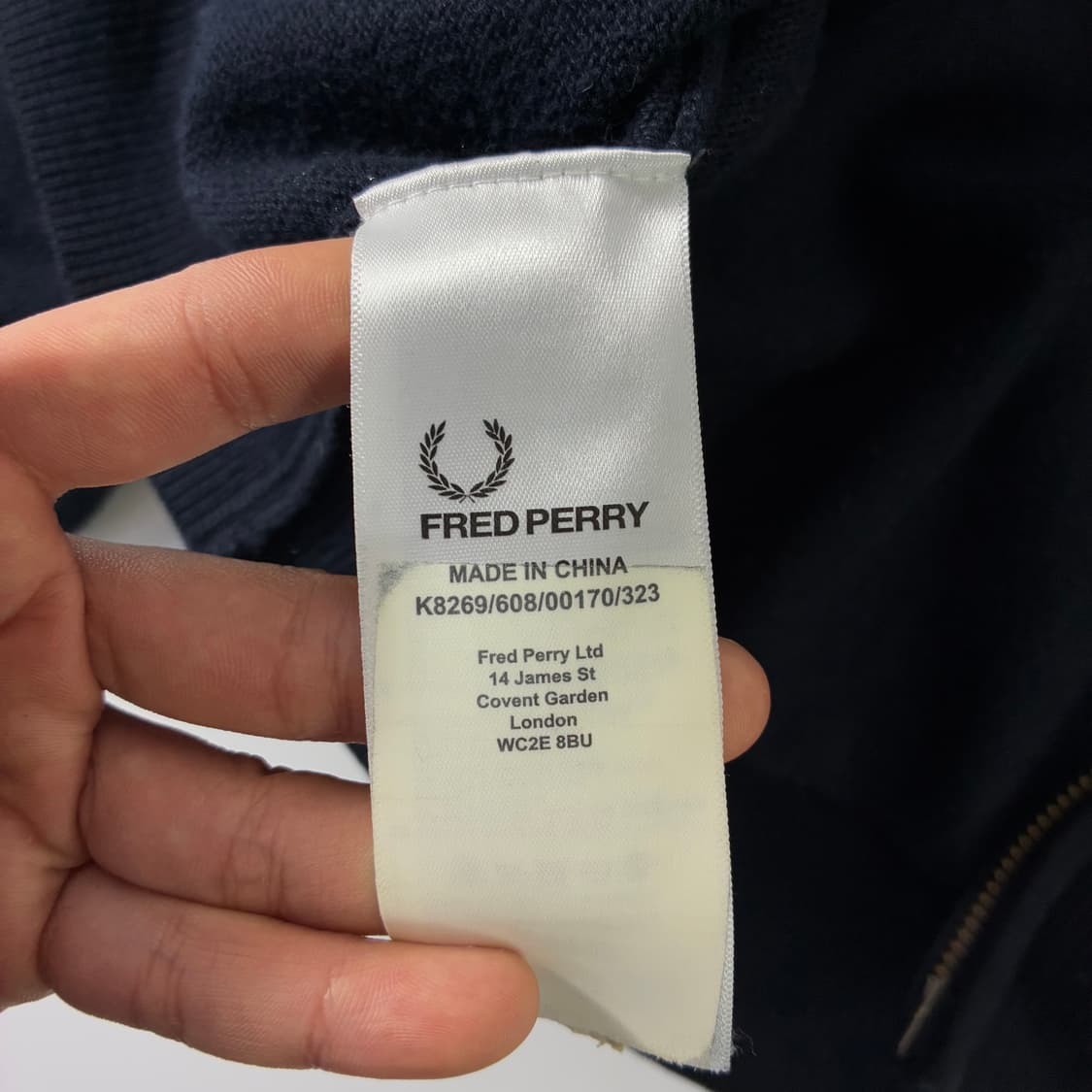 Fred Perry 프레드페리 자수 헤링턴 니트 집업 가디건 상품이미지6