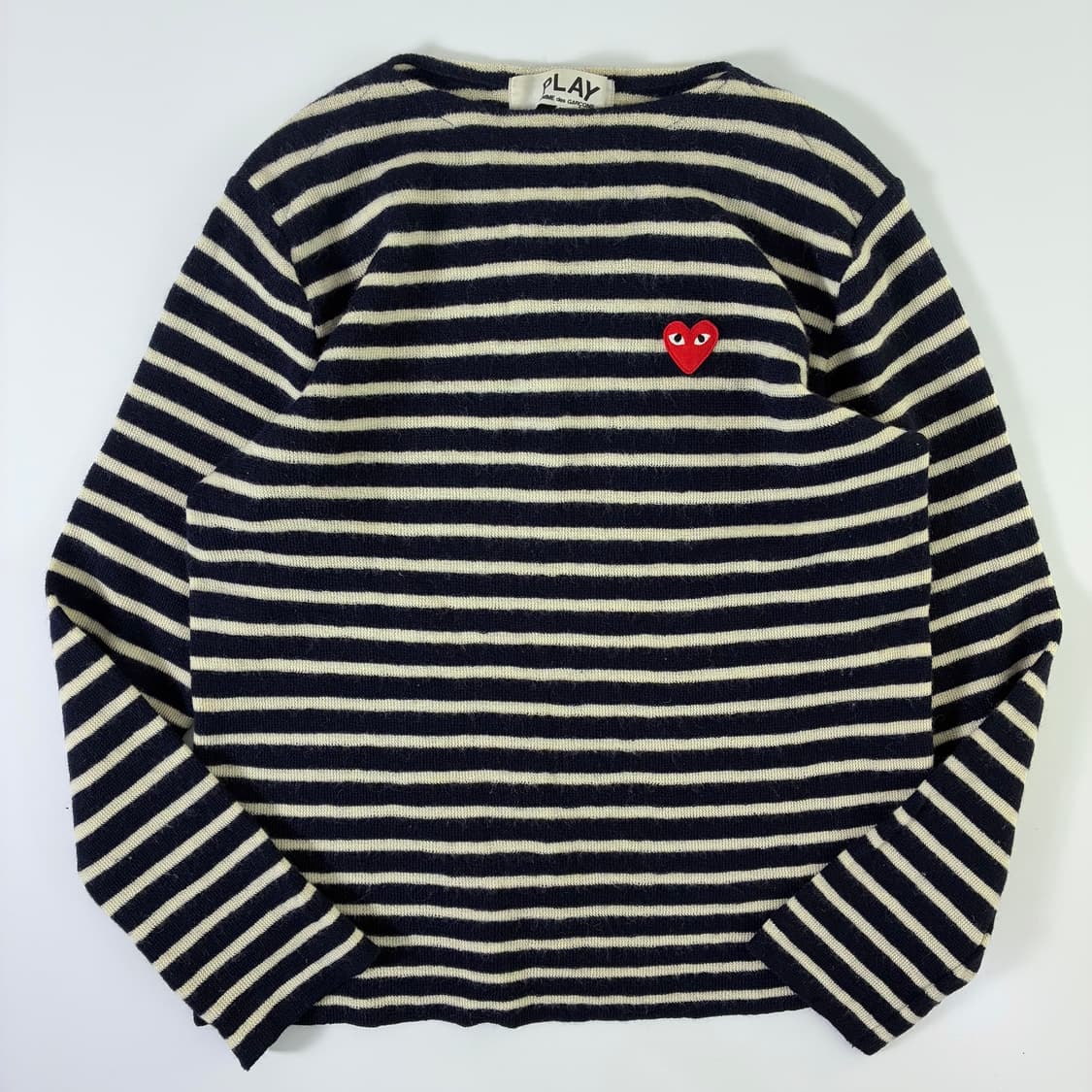 Comme des Garcons 꼼데가르송 스트라이프 울 레드와펜 니트 상품이미지1