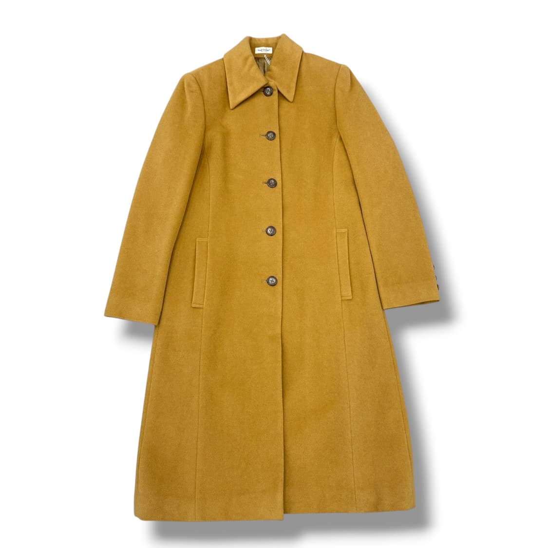 JPN 울100% 베이지 싱글 롱코트 상품이미지1