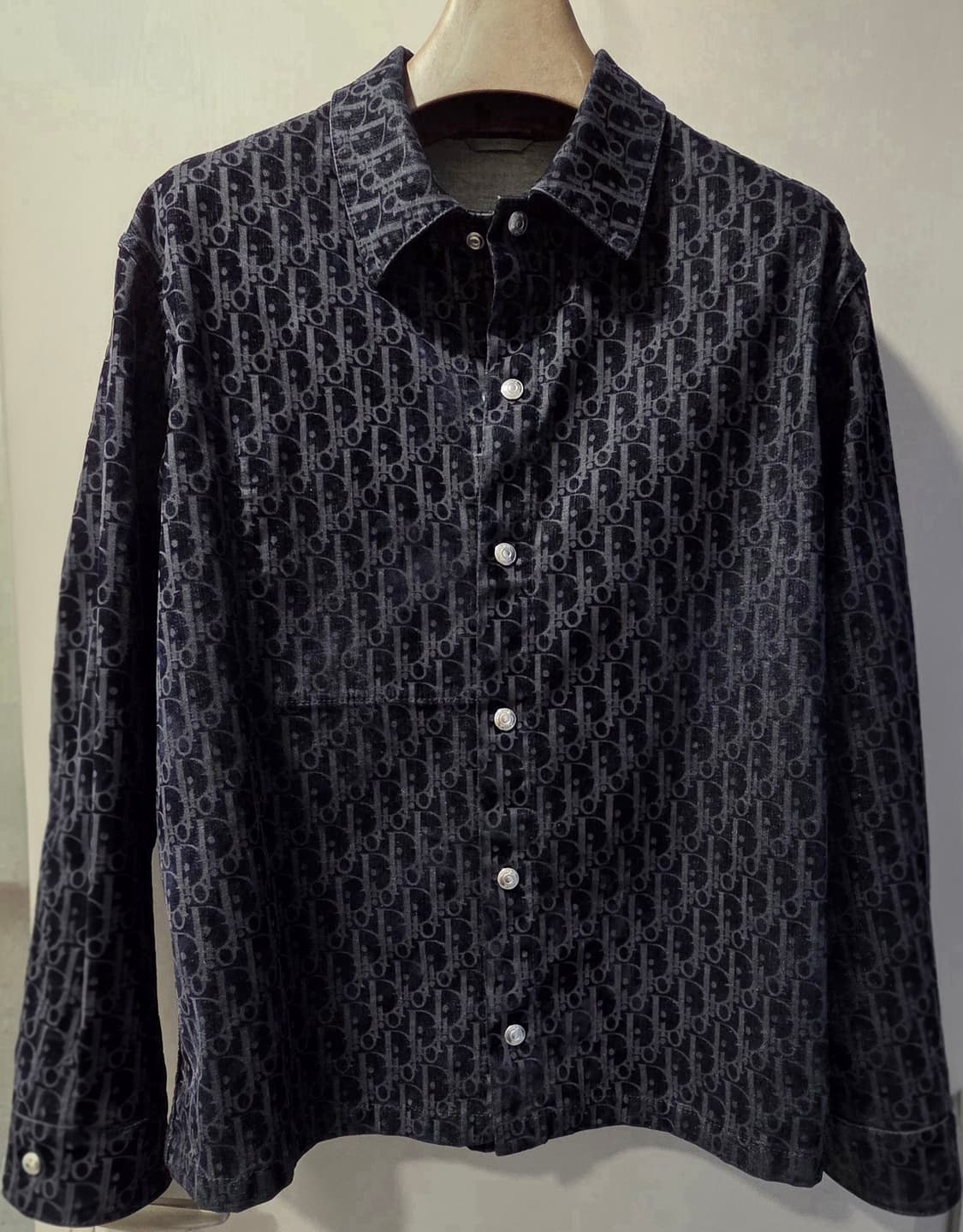 디올 오블리크 벨벳 데님 셔츠 자켓 상품이미지1