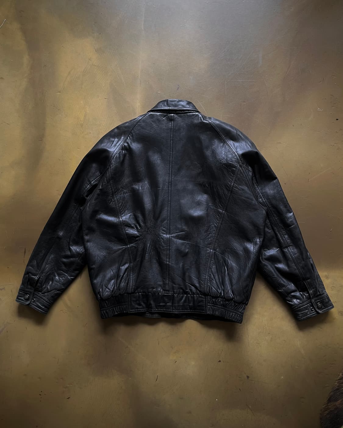 1990s Real Lambskin Leather Bomber JK 상품이미지10