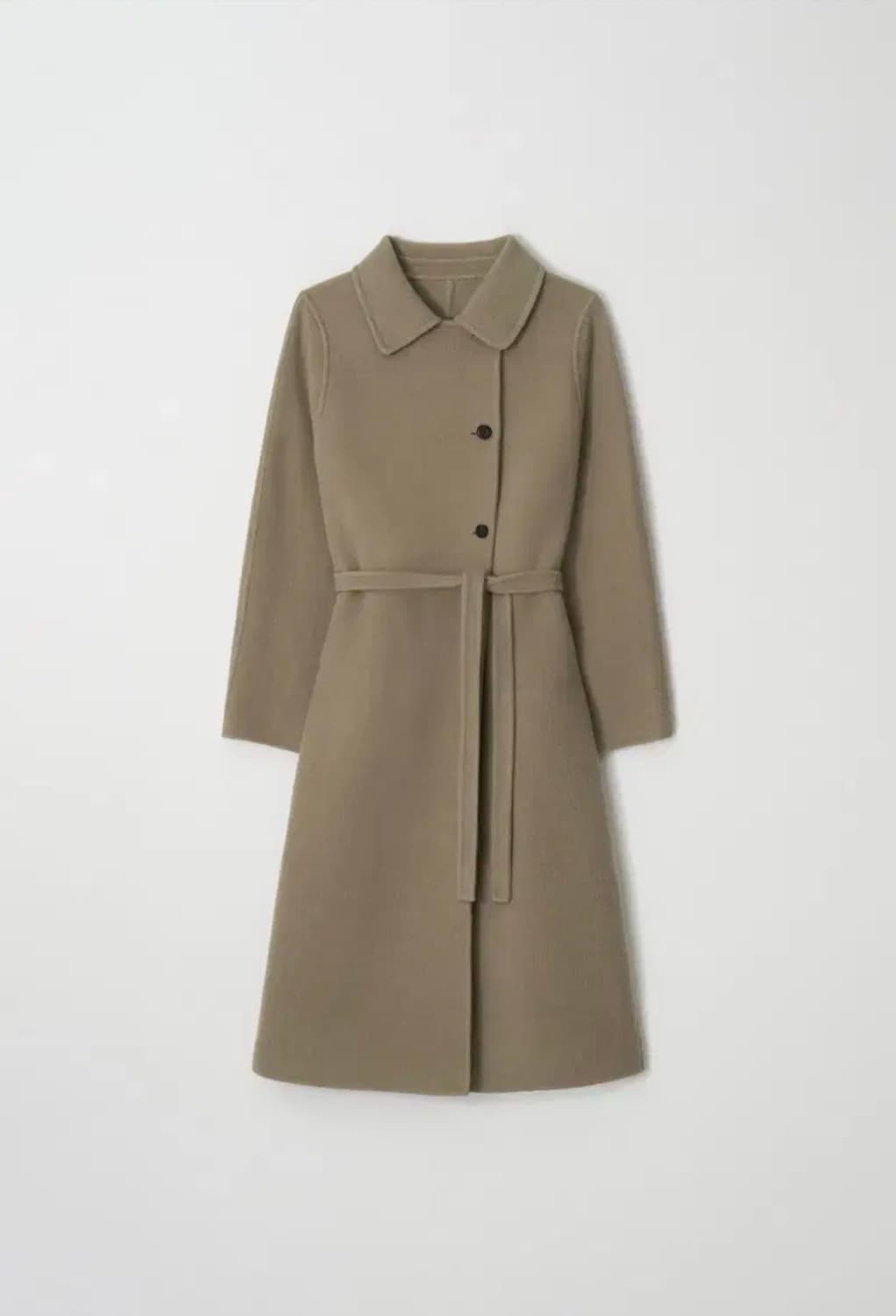 윤슬샵 클래식 더블코트 올리브베이지 상품이미지1