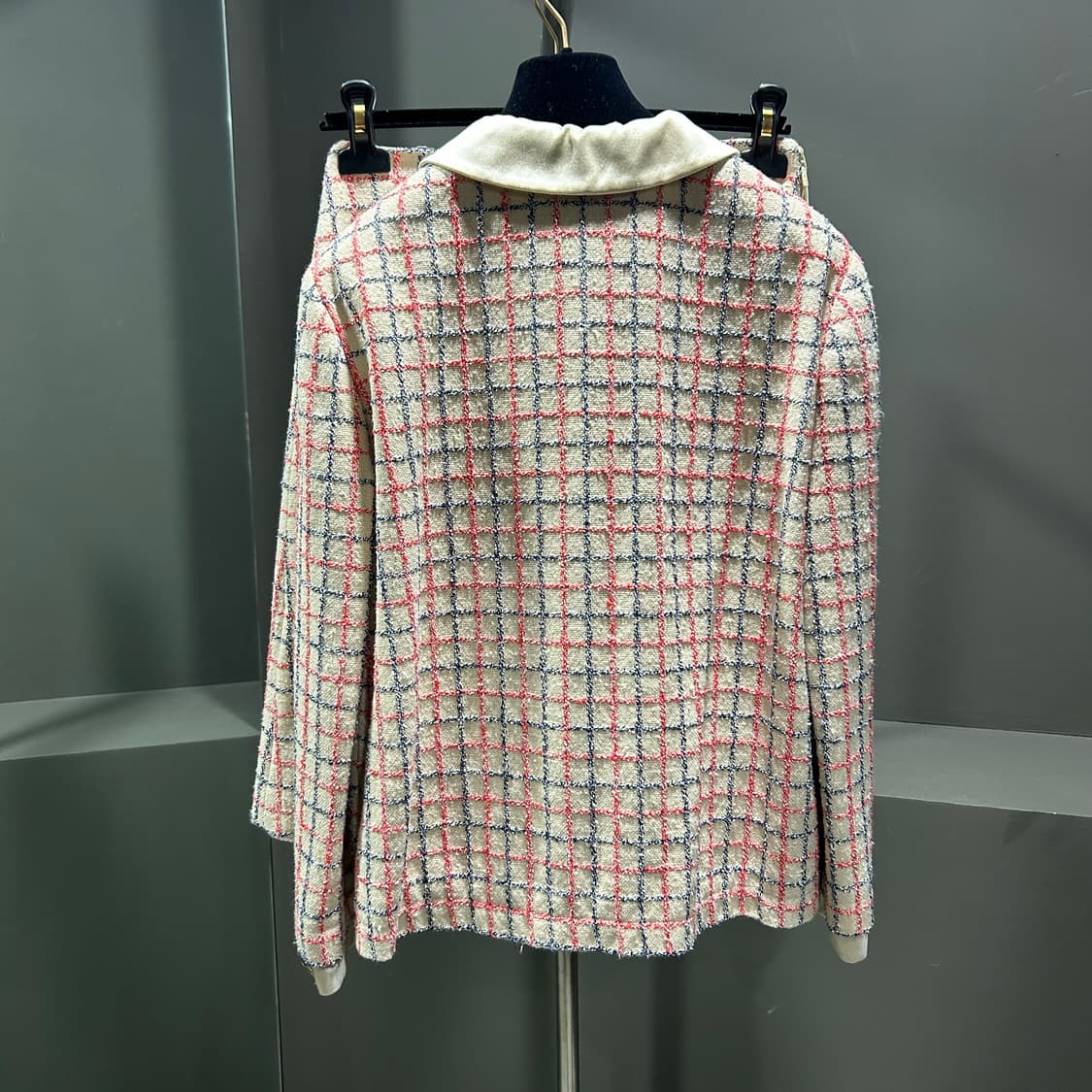 구찌 체크 트위드 투피스 상품이미지6