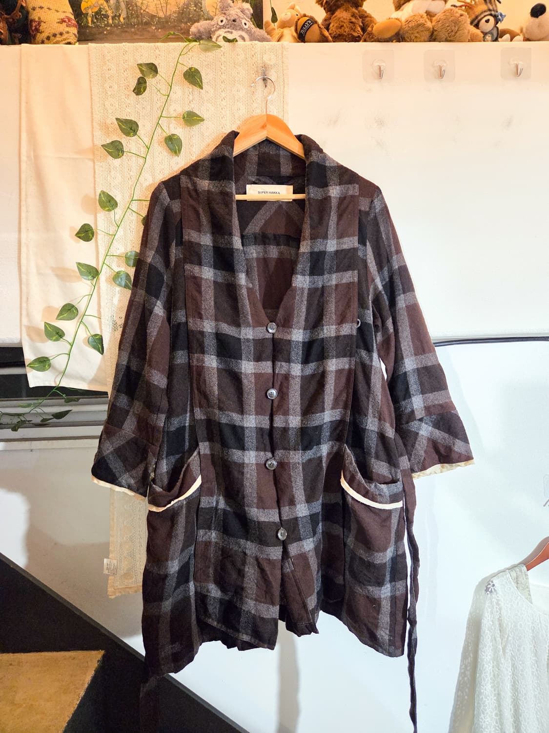 사이드포켓 체크 원피스 상품이미지1