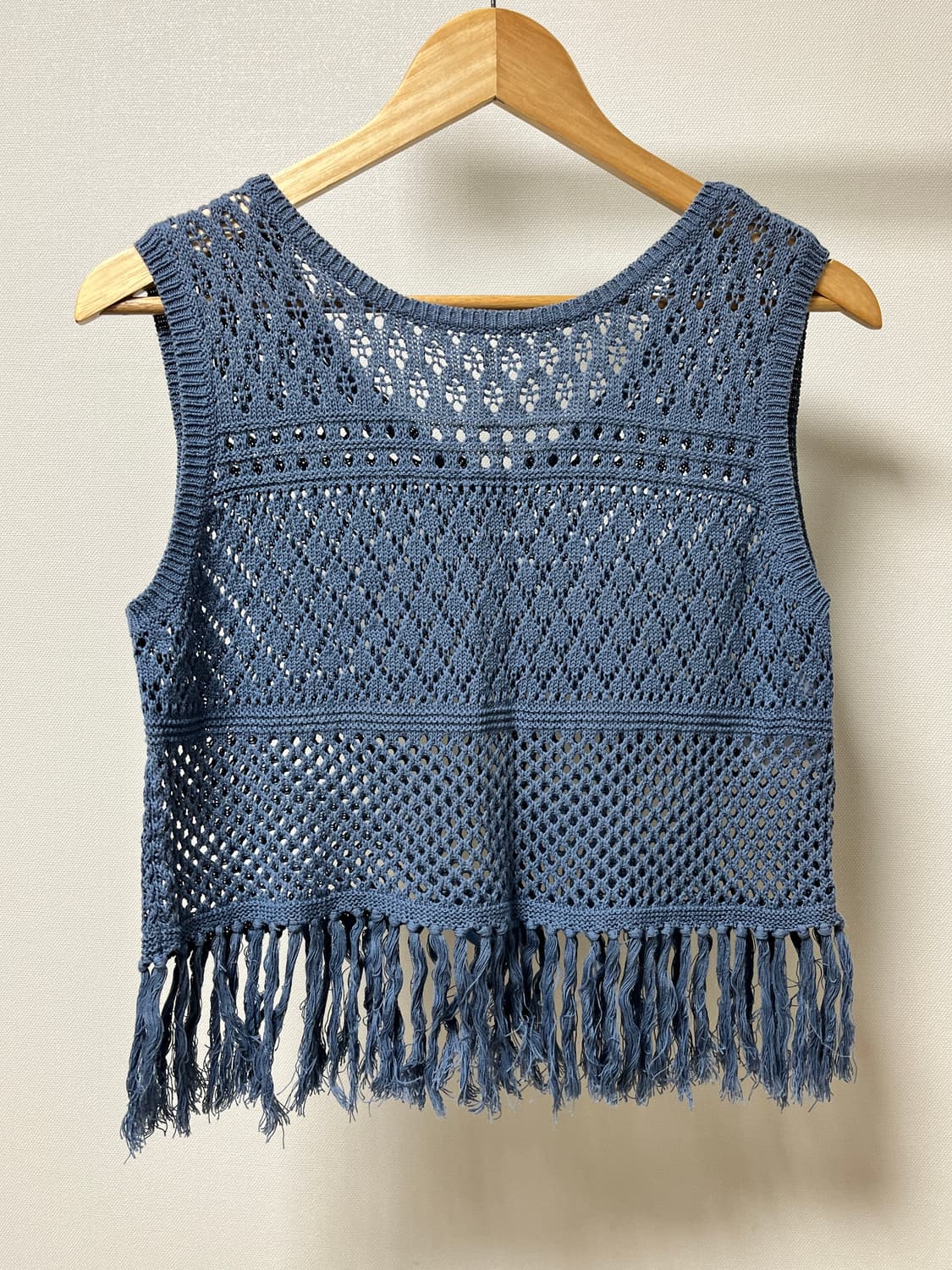 빈티지 프린지 니트 베스트 상품이미지2
