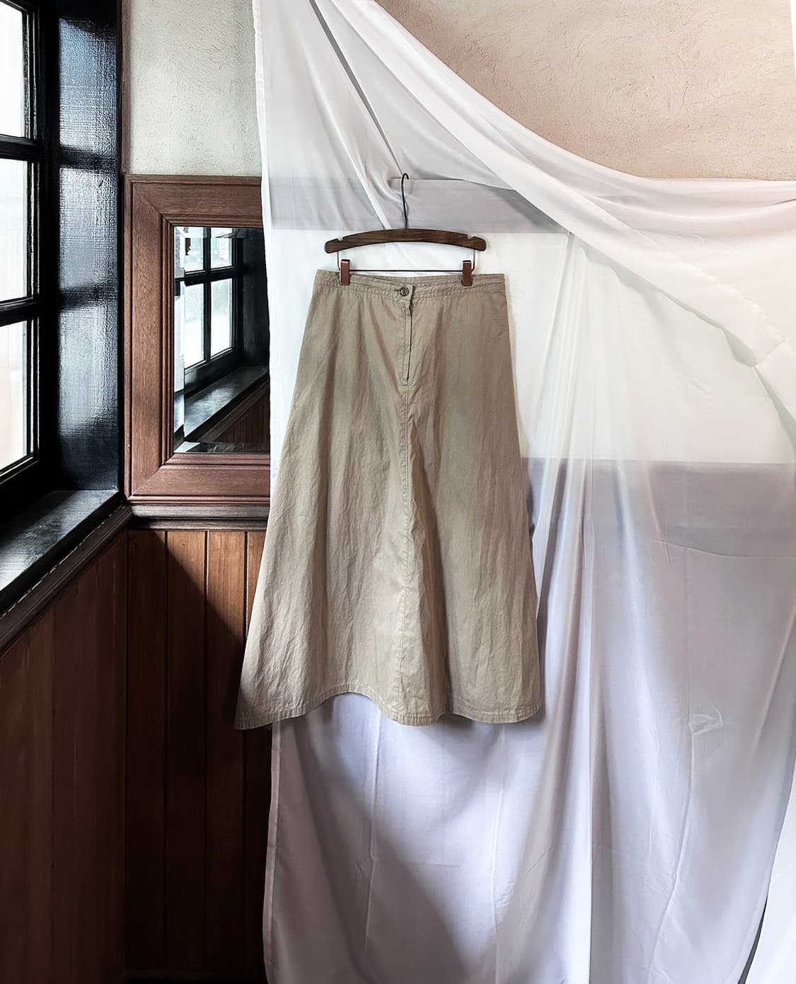 Y'S cotton wrap maxi skirt 상품이미지7