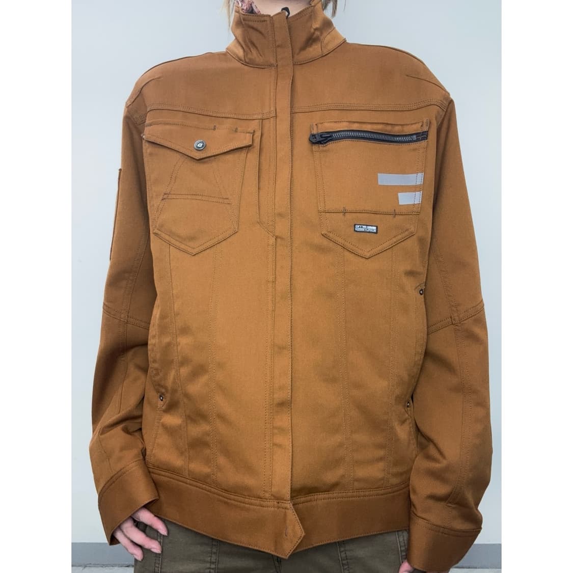 빈티지 브릭 브라운 유틸리티 자켓 블루종 상품이미지1