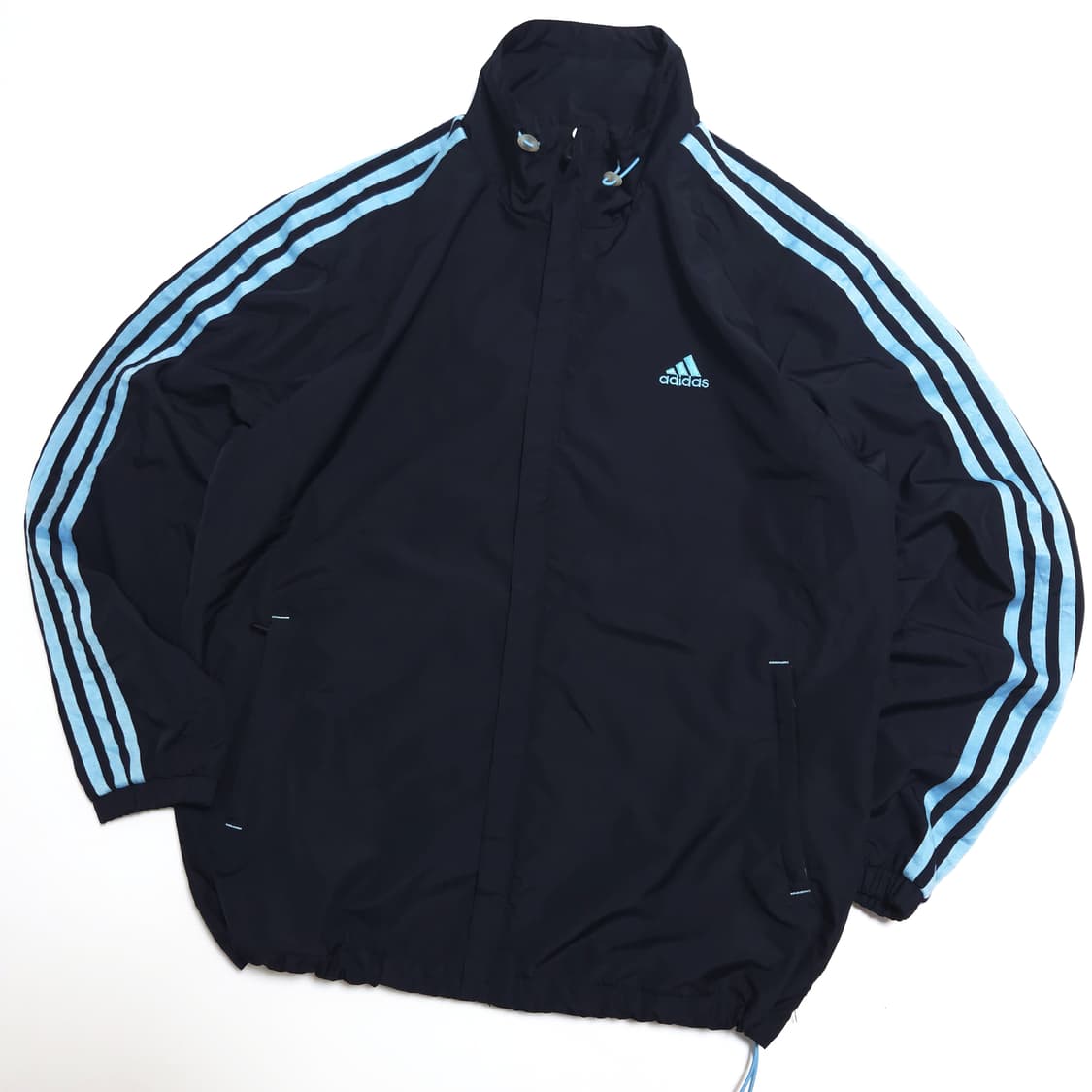 아디다스 올드스쿨 3S 트랙탑 바람막이 자켓 네이비 상품이미지2