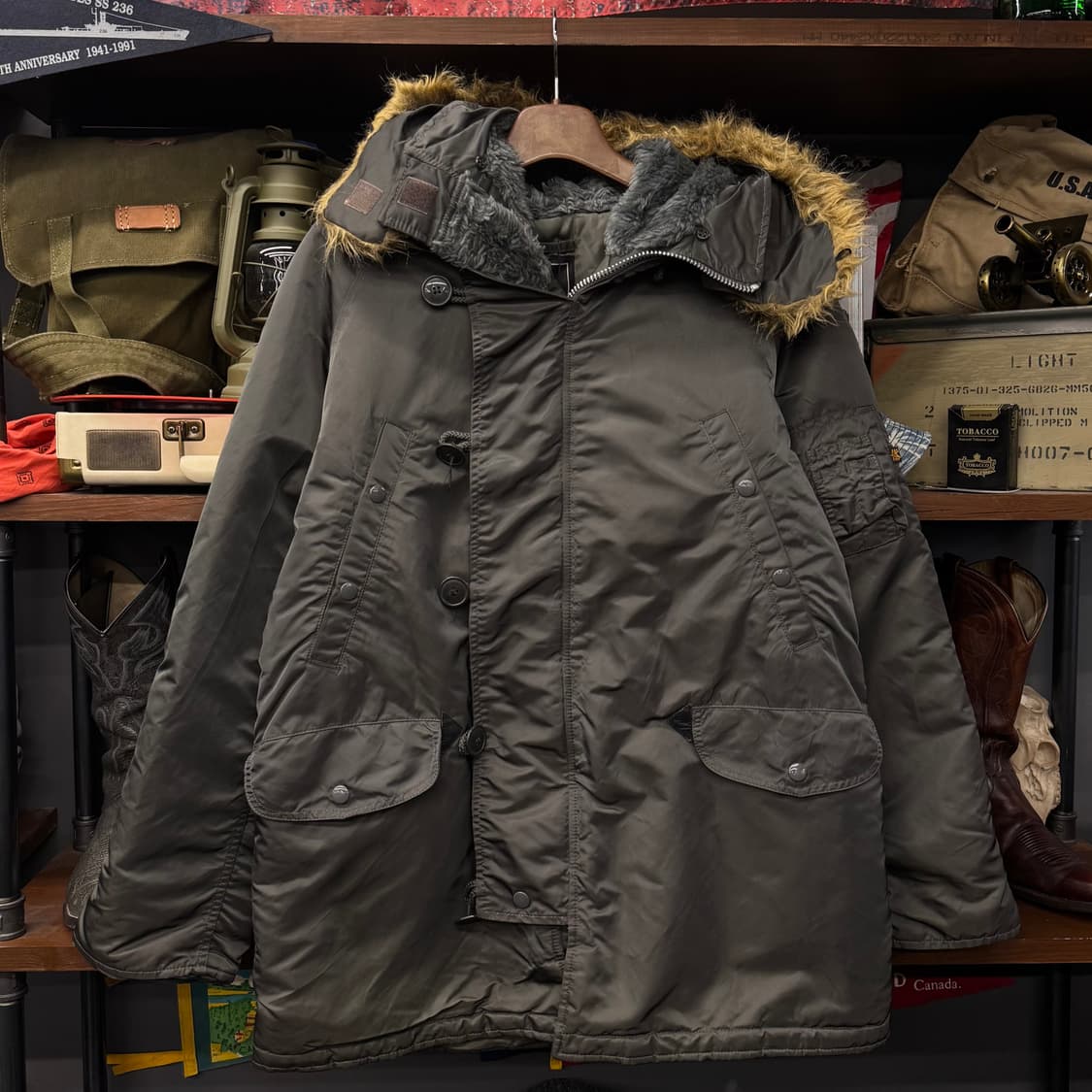 알파 인더스트리 N3B 밀리터리 퍼 후드 야상 자켓 파카 복각 N132 상품이미지1