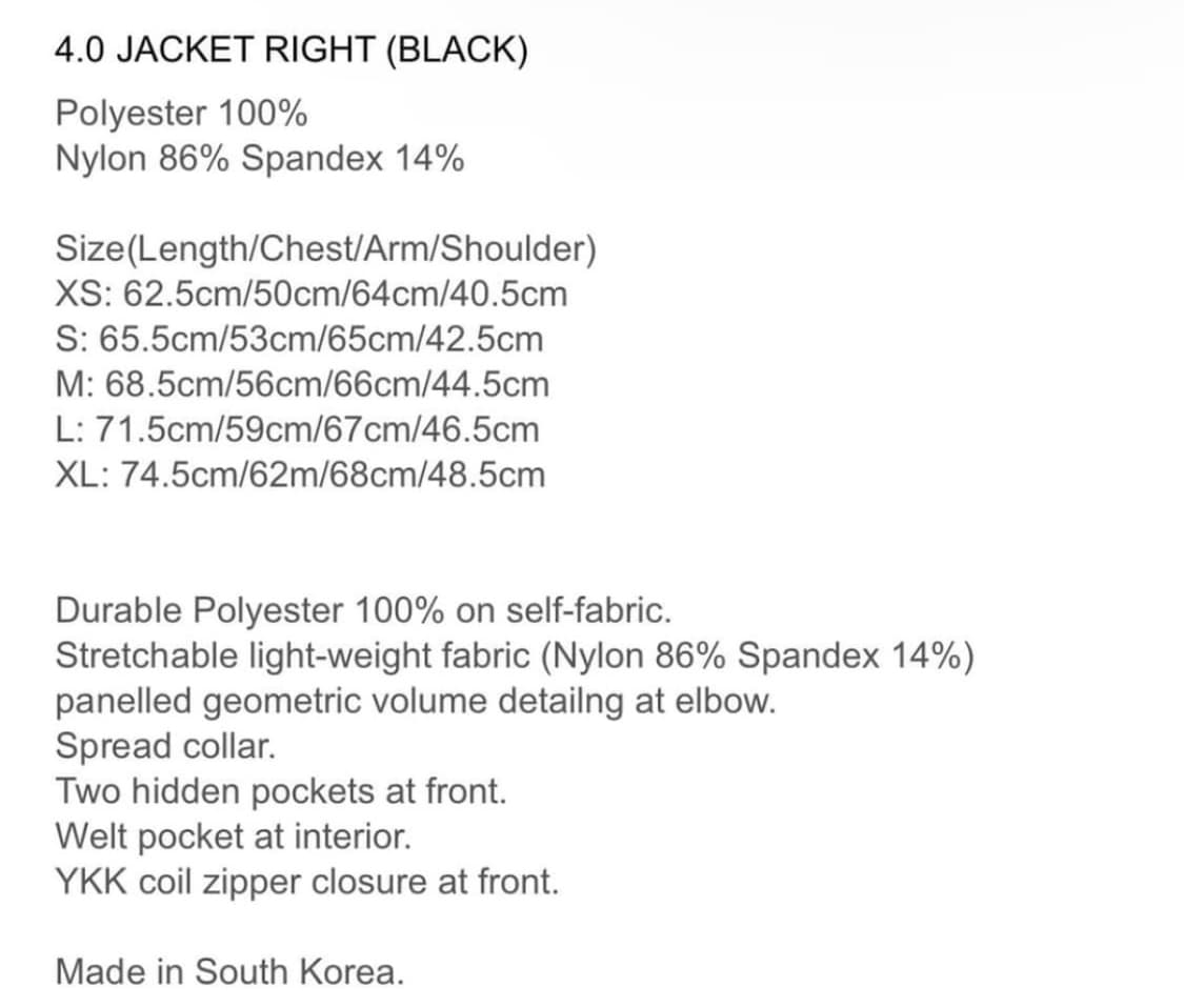 포스트 아카이브 팩션 4.0 Right 자켓 라지 L 상품이미지3