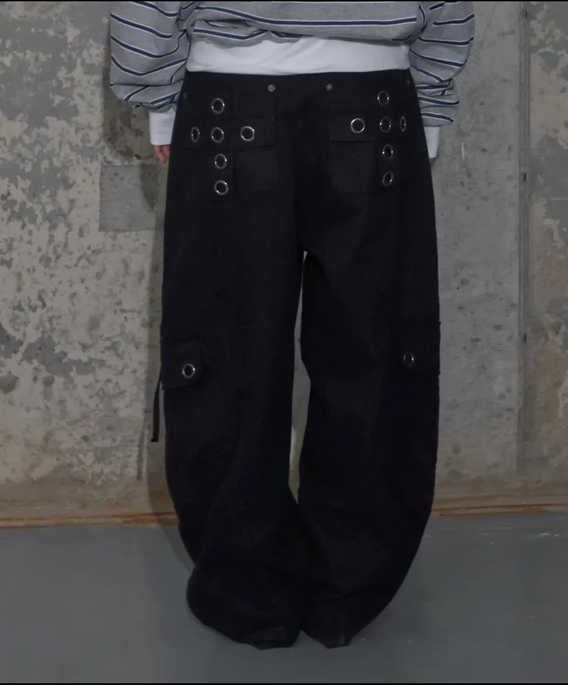 팬시클럽 크로스 포켓 카고 팬츠 블랙 2 상품이미지1