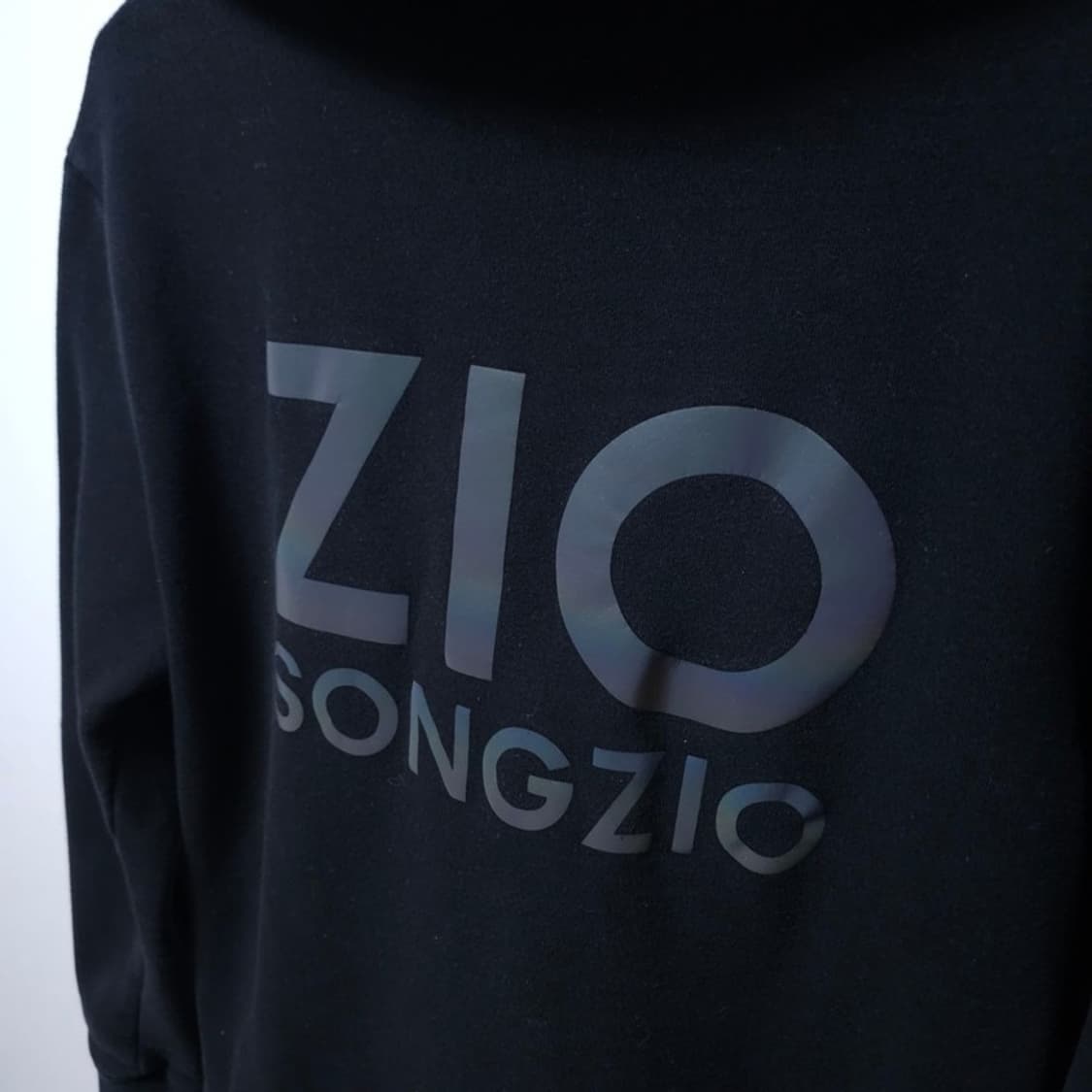 지오송지오 백 로고 기모 후드집업 M 상품이미지6