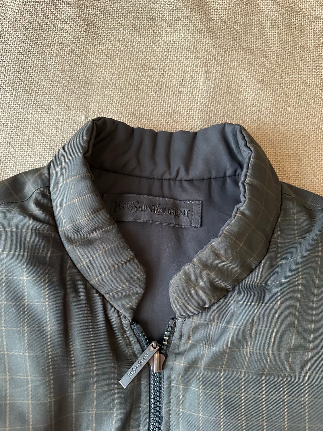 생로랑 남성 리버시블 체크 조끼 영면 100 상품이미지6