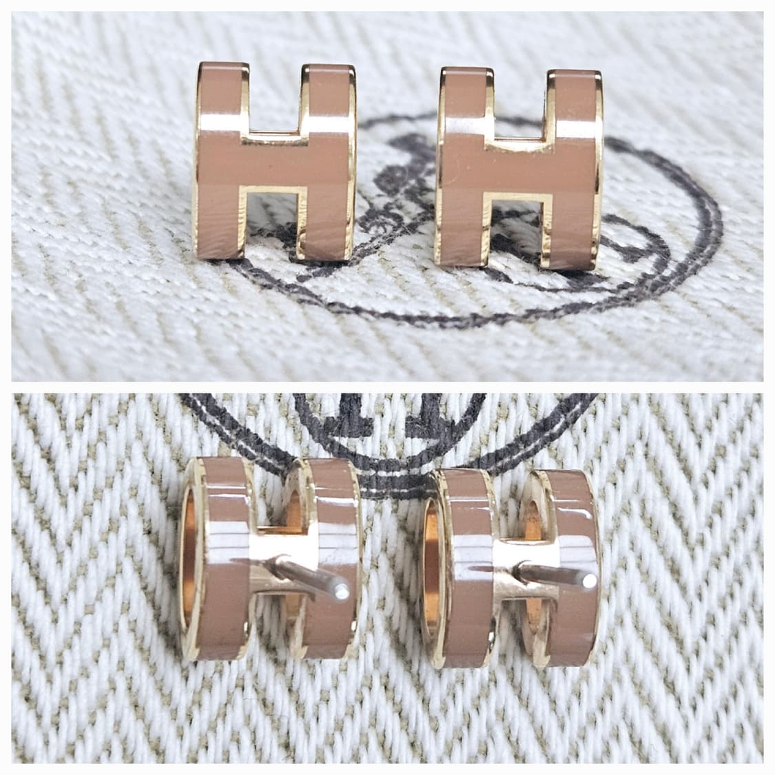 [최상급] 에르메스 팝아슈 미니 귀걸이 골드&뉴골드 [정품] 상품이미지3