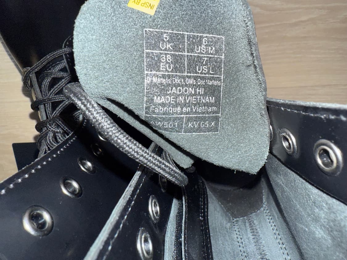 닥터마틴 제이든 HI 블랙 UK5 (240mm) 새상품 상품이미지3