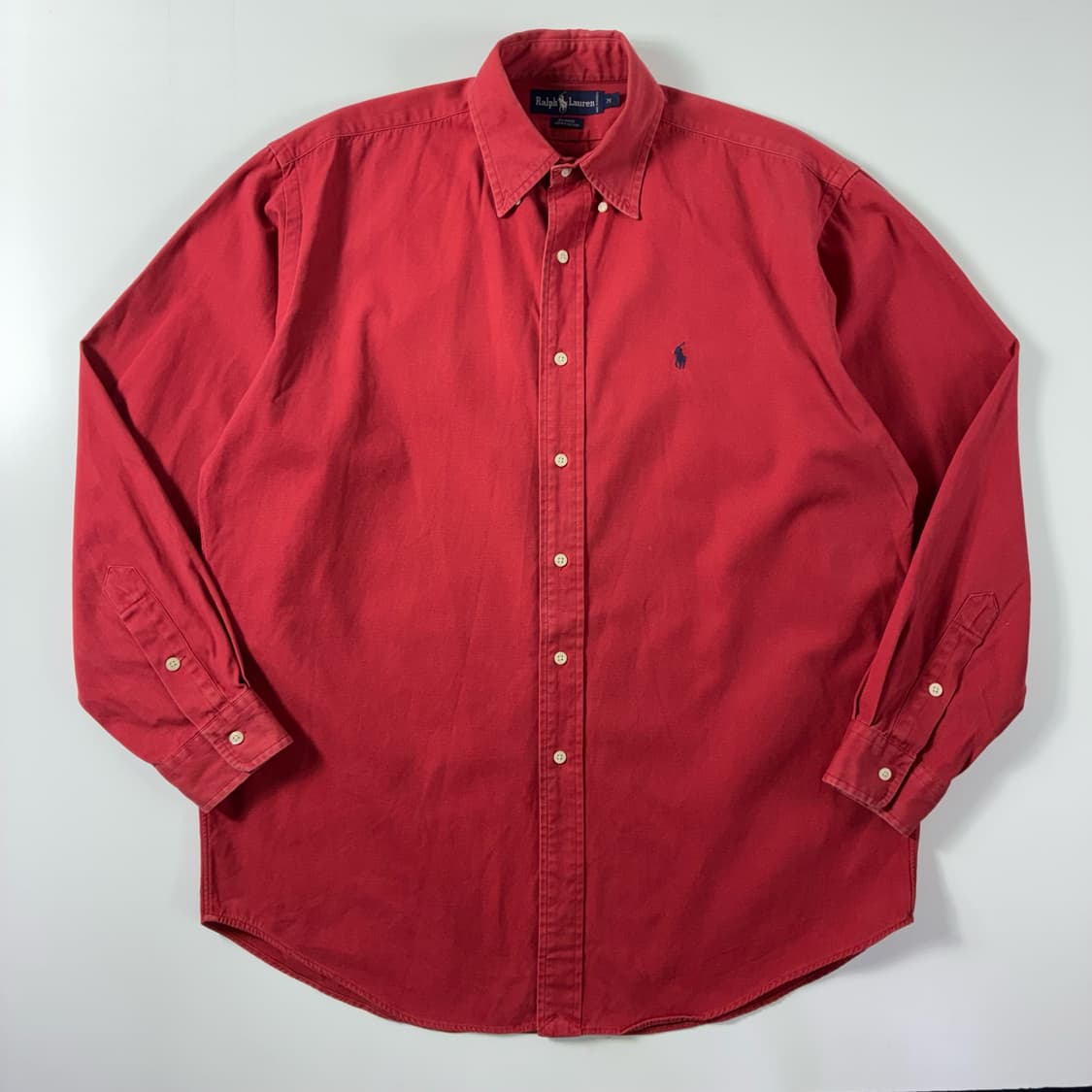 Polo  폴로 랄프로렌 자수 코튼 코랄 레드 셔츠  상품이미지1