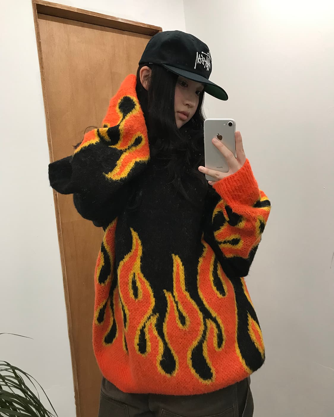 빔즈 BEAMS 7G Fire Shaggy Crewneck knit 상품이미지1