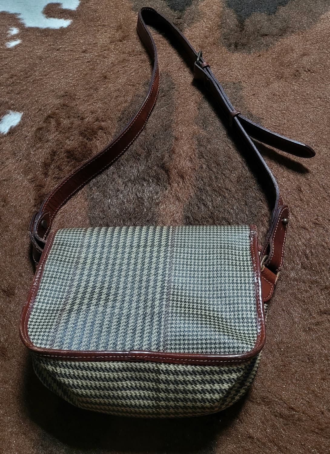 폴로 랄프로렌 남녀공용 체크 소형 크로스백 상품이미지4