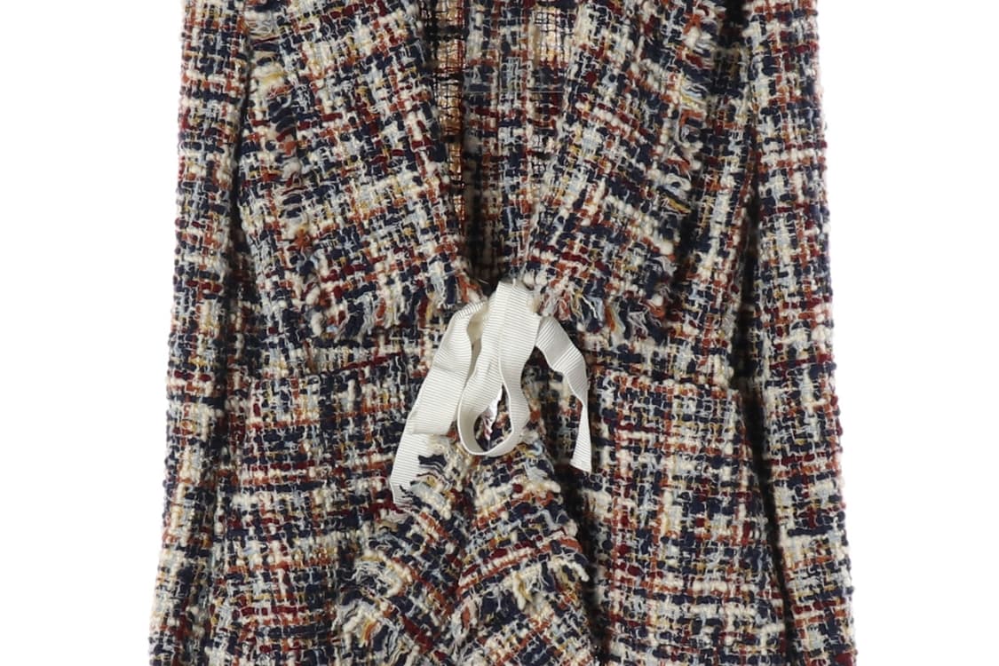 랑방 울96% 리본 타이 트위드 블레이저 자켓 재킷
 상품이미지4