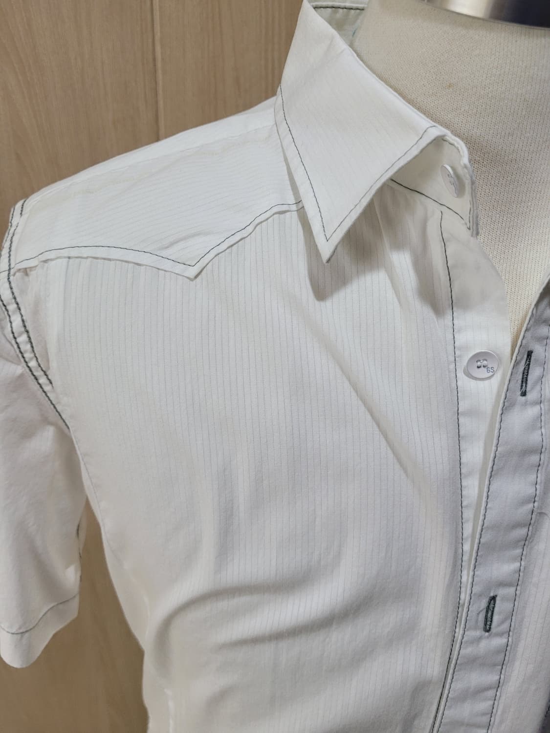 지스타 G-Star Raw 남자 웨스턴스타일 반팔셔츠 100 화이트 상품이미지3