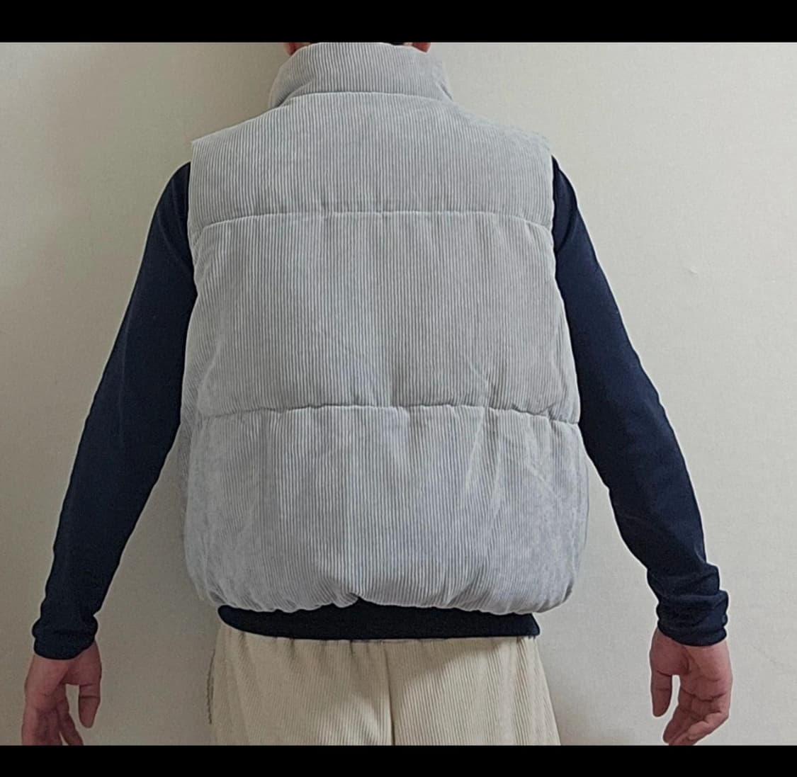 여자 후아유 코듀로이 곰돌이 조끼 L 그레이 상품이미지4