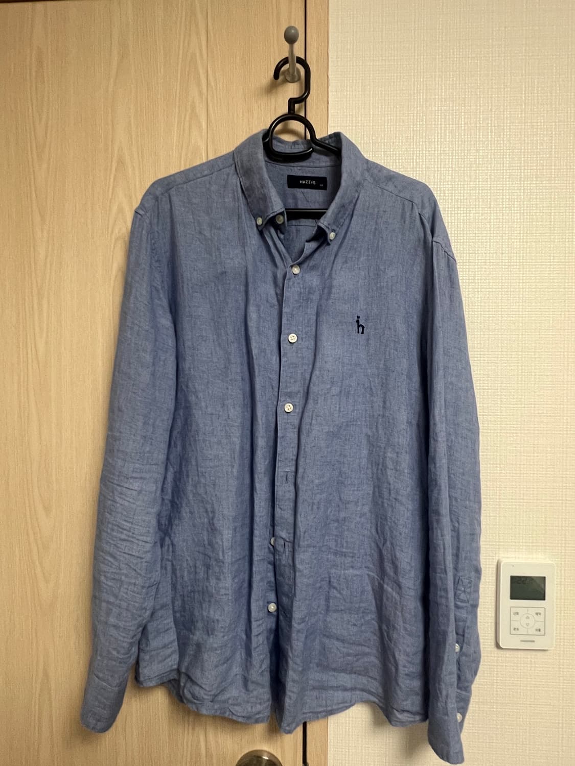HAZZYS 헤지스 린넨 셔츠 블루/100 상품이미지1