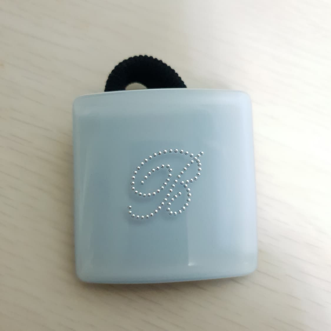 명품 블루마린 시그니처 B이니셜 스퀘어 머리끈 헤어끈 엘라스틱 헤어타이 상품이미지3