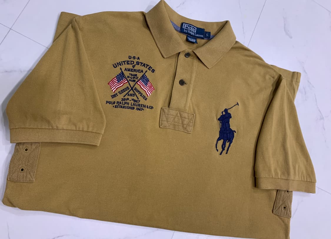 폴로 빅포니 성조기플래그 럭비PK 커피색 상품이미지3