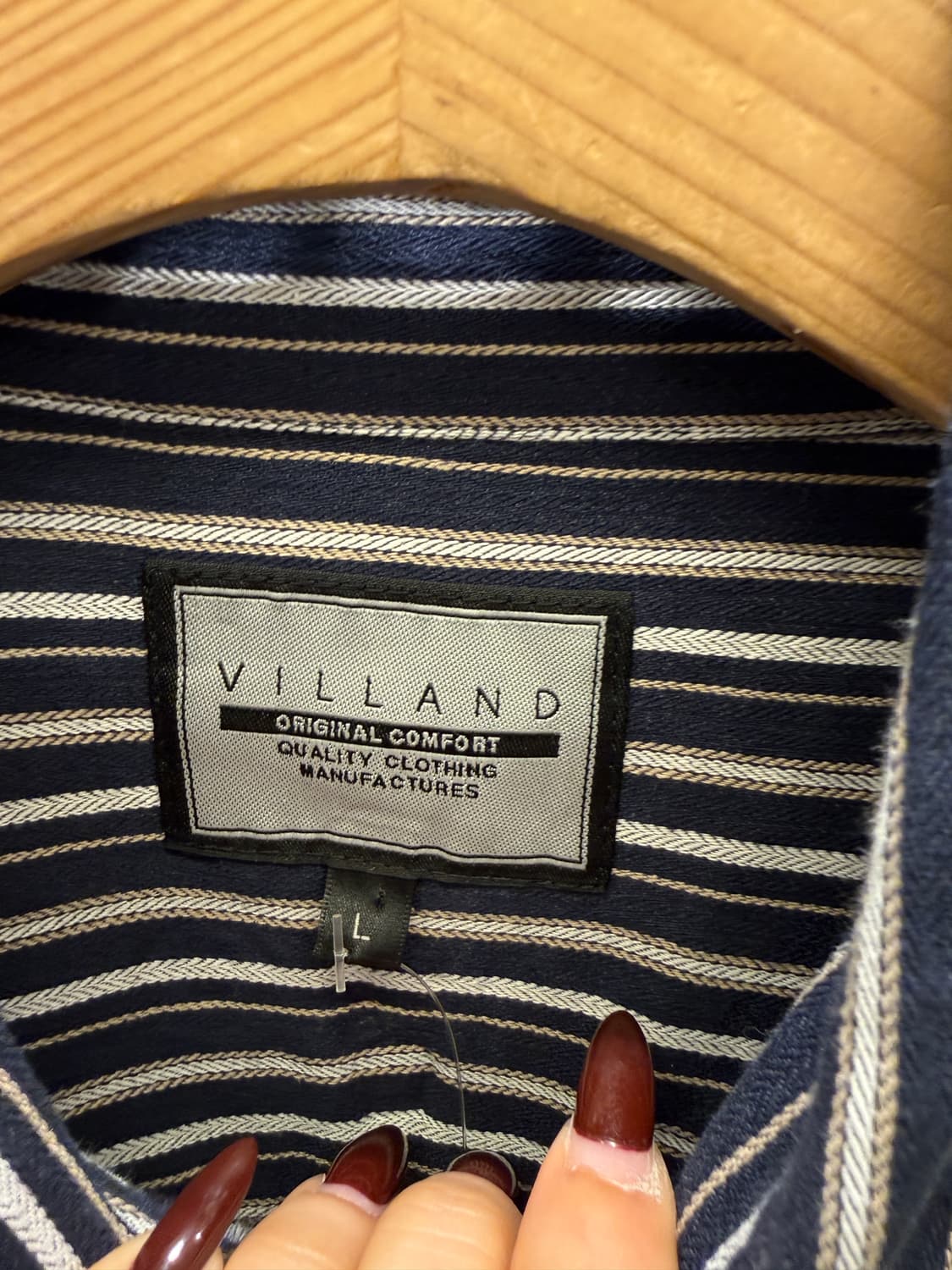 빌랜드 빈티지 스트라이프 패턴 셔츠 자켓 U1634 상품이미지5