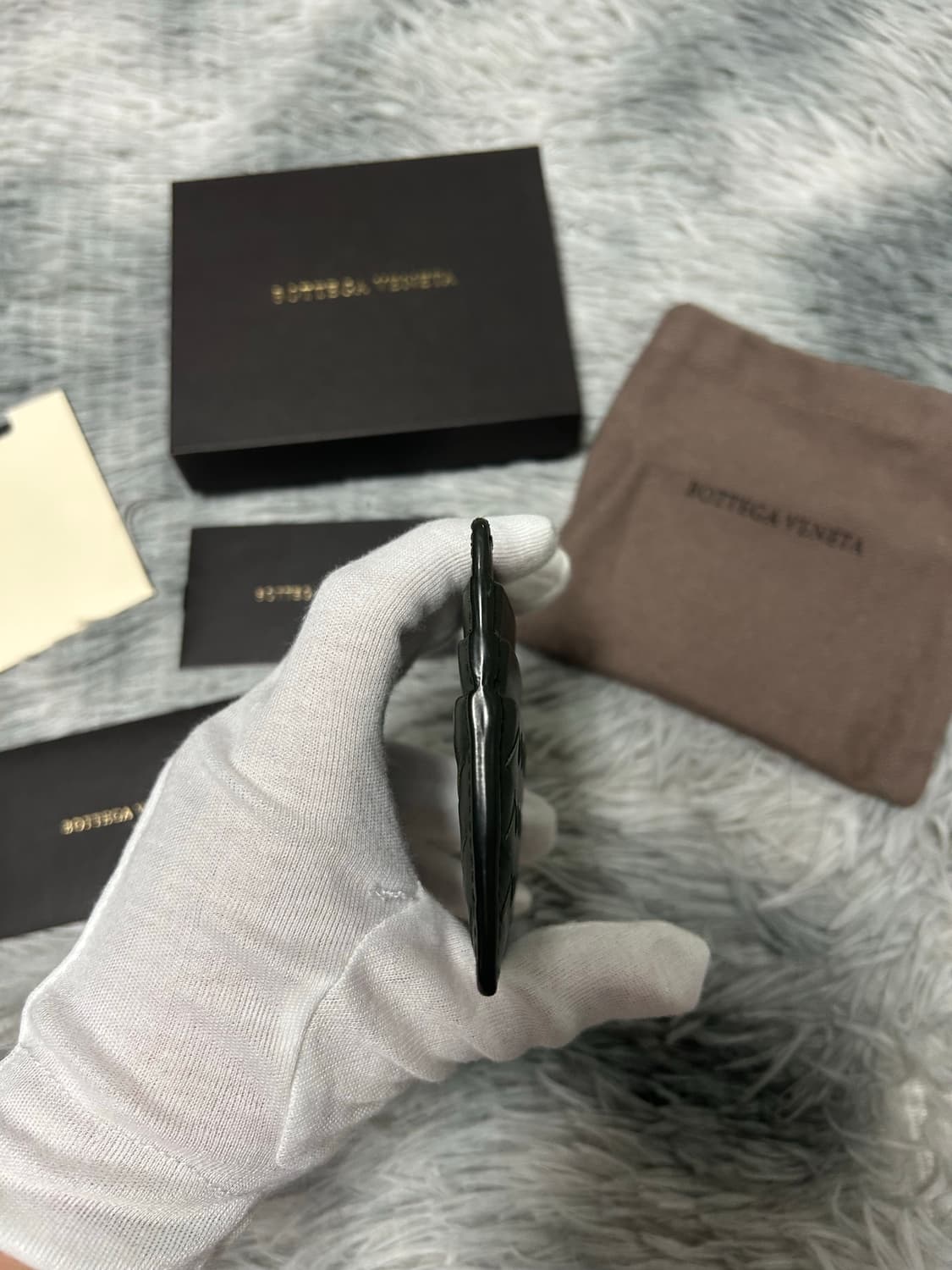 [당일발송] 보테가베네타 인트레치아토 카드지갑 딥 그린 상품이미지4