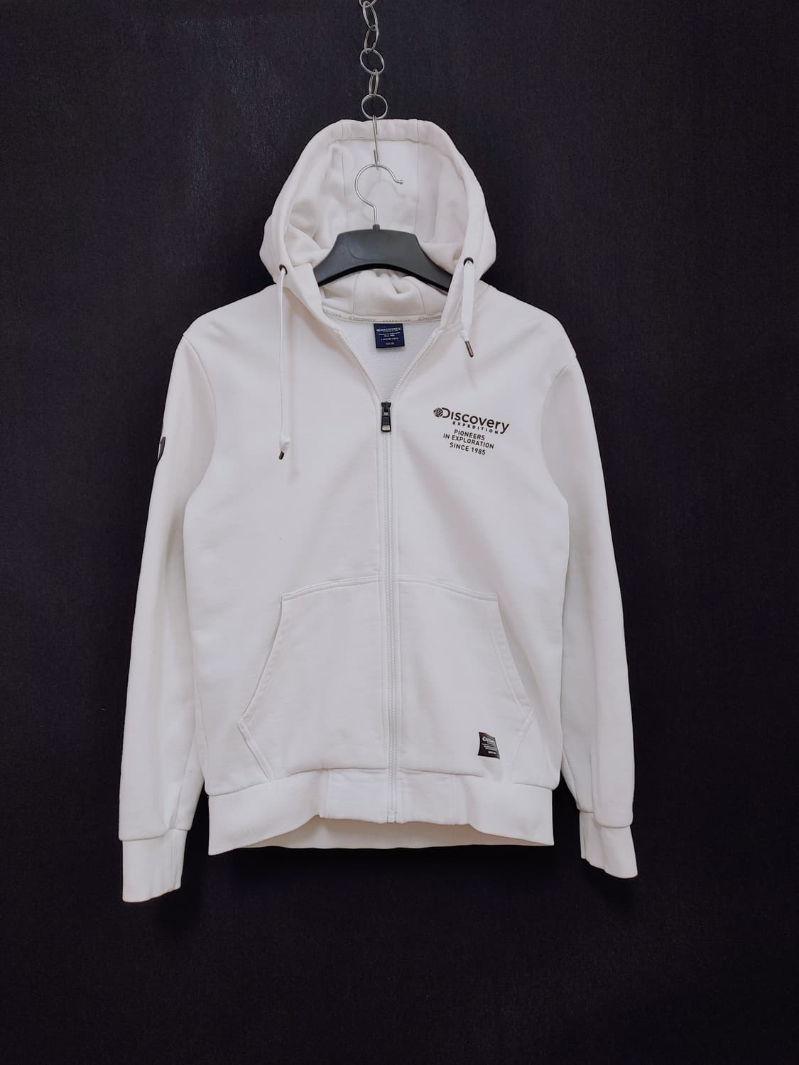 Discovery 디스커버리 안감기모 화이트 후드집업 상품이미지1