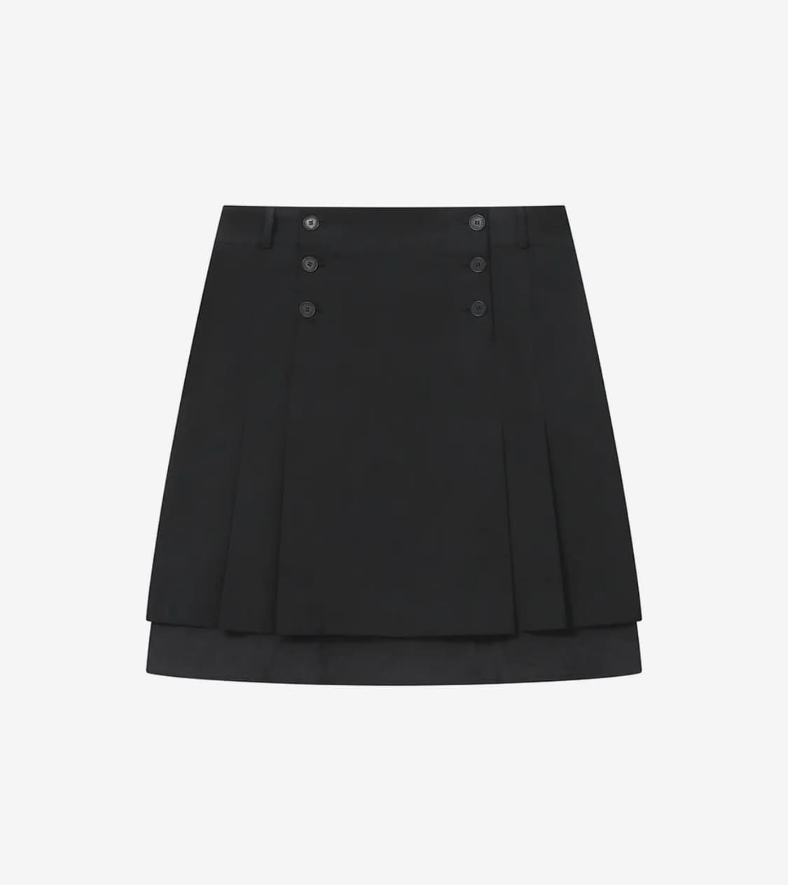 미세키서울 Layered pleats midi skirt BLACK 상품이미지1