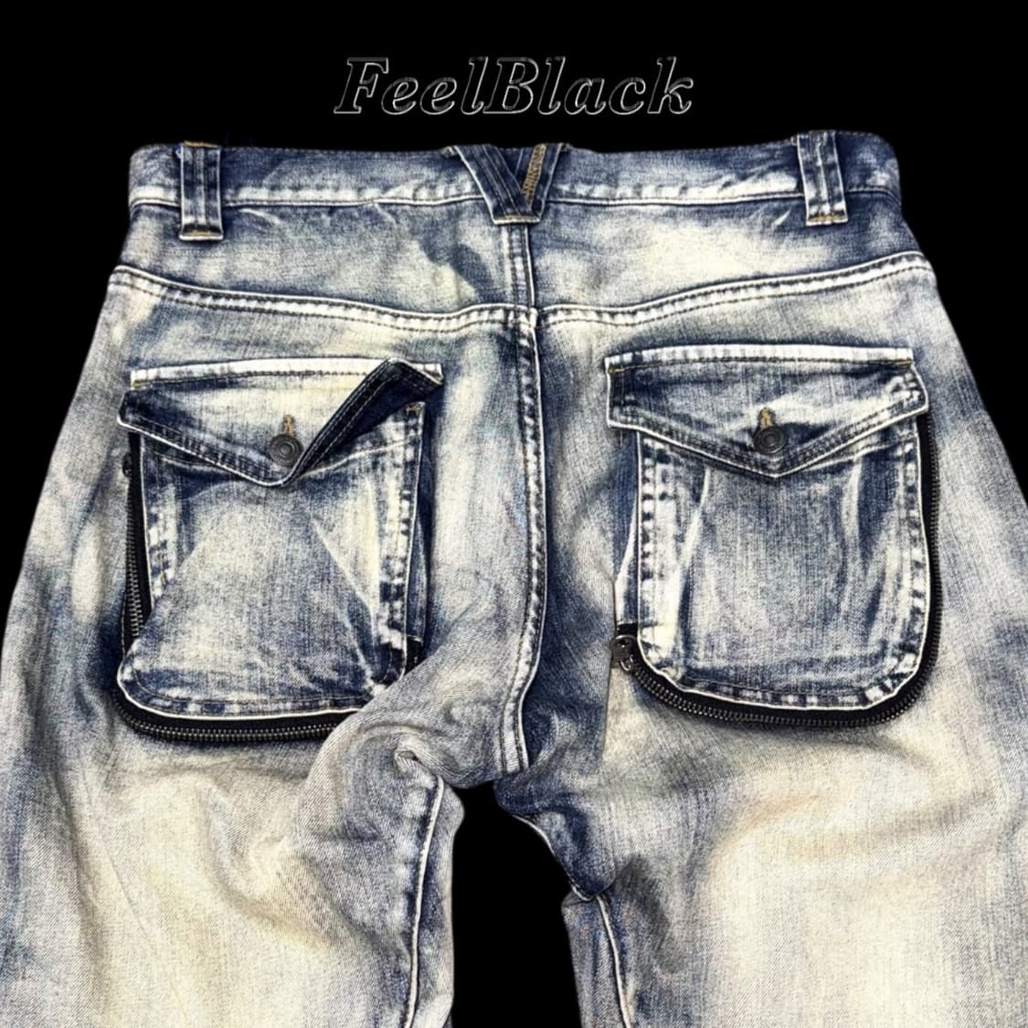 PPFM Curve Washed Denim Leather Zipper 상품이미지8