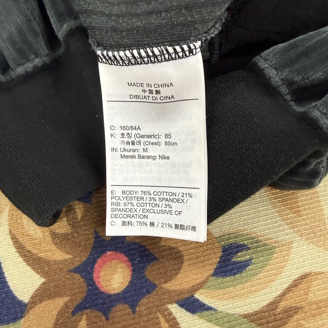 (우먼즈M)나이키 NSW 벨루어 쿼터집업티셔츠(블랙) 상품이미지3