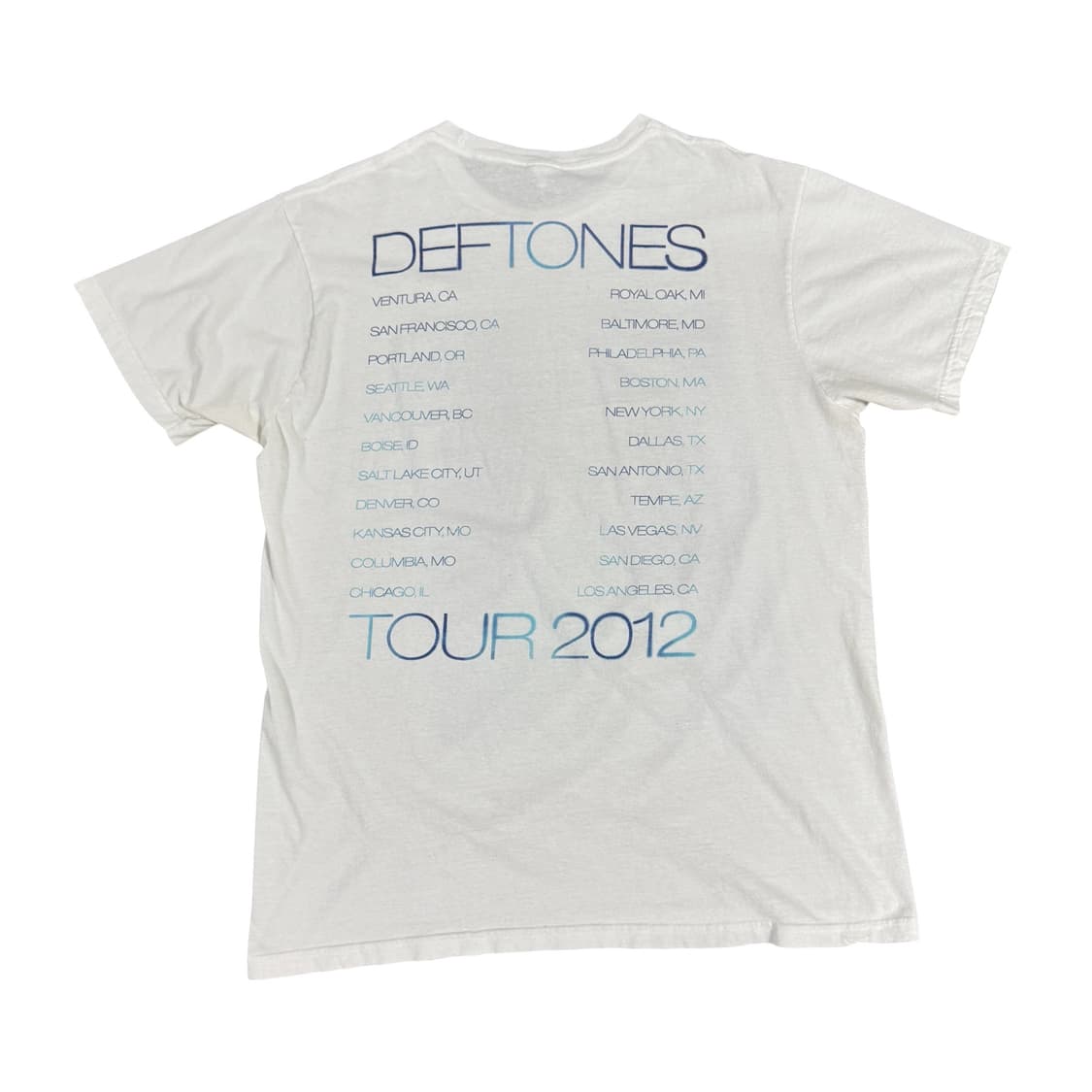2000s Deftones 데프톤즈 엑스레이 티셔츠 2012 투어 상품이미지2